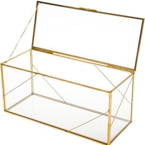 Elegant Gold Glass Display Box
